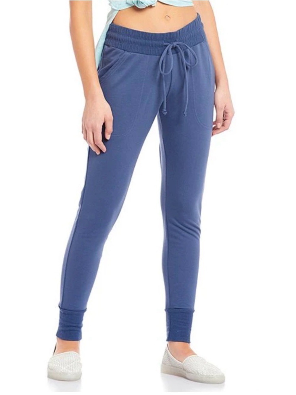 Free people movement Blue Drawstring Jogger Pants size large